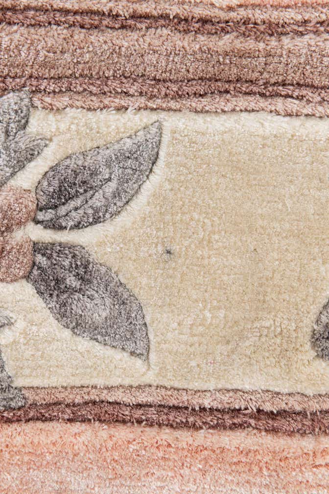 2' 4 x 9' 11 Hand Knotted Carved Pekin Wool Runner Rug
