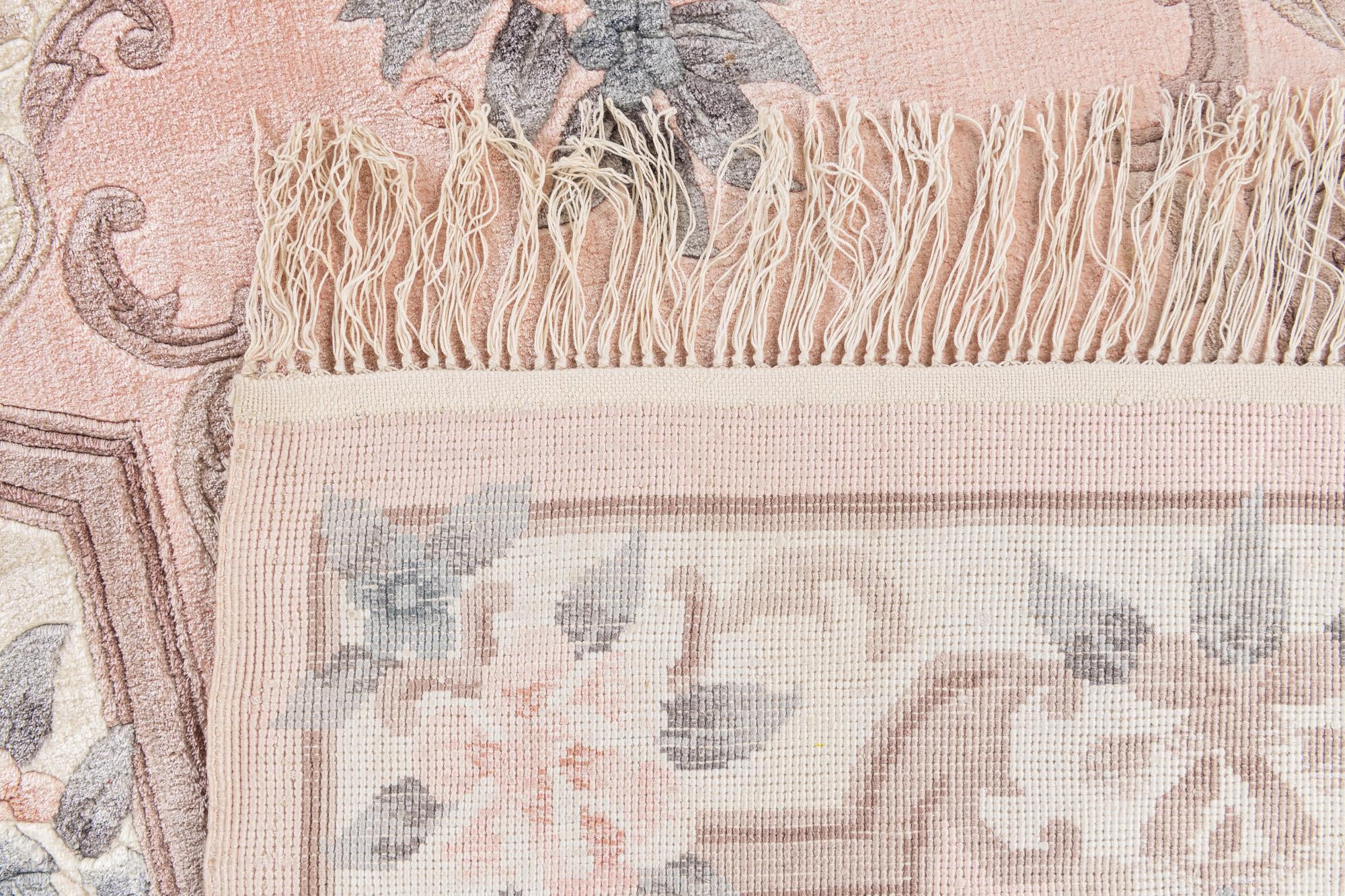 2' 4 x 9' 11 Hand Knotted Carved Pekin Wool Runner Rug