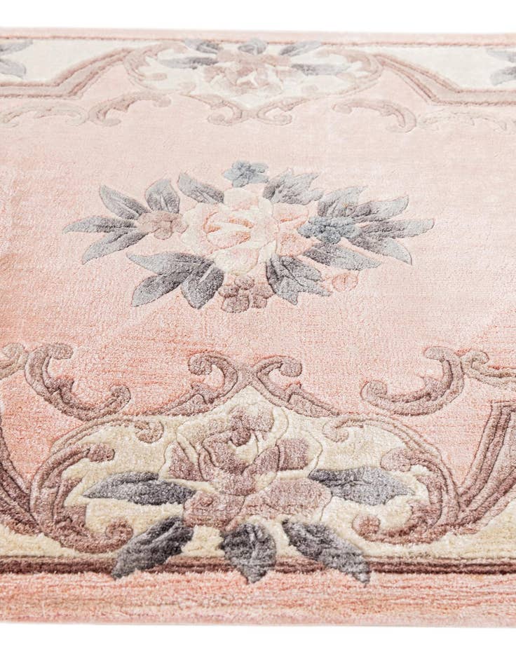 Detail image of 2' 4 x 9' 11 Hand Knotted Carved Pekin Wool Runner Rug