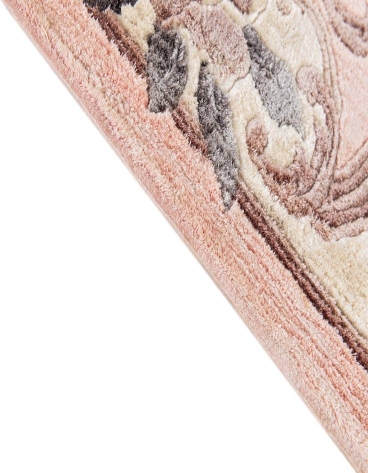 Detail image of 2' 4 x 9' 11  Hand Knotted Carved Pekin Wool Runner Rug