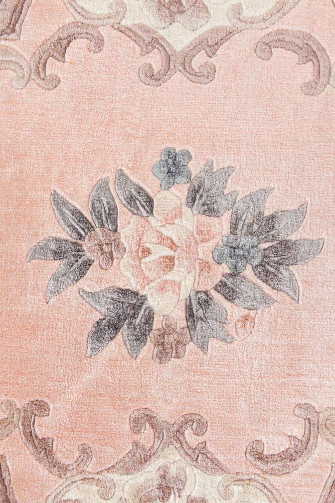 2' 4 x 9' 11 Hand Knotted Carved Pekin Wool Runner Rug