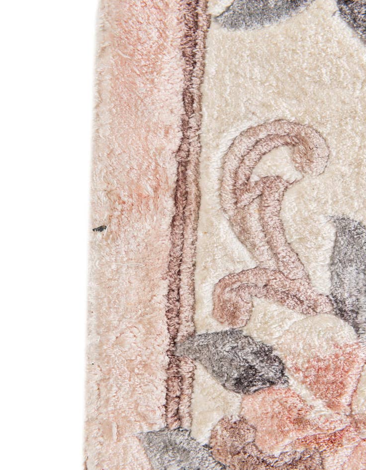 Detail image of 2' 4 x 9' 11  Hand Knotted Carved Pekin Wool Runner Rug