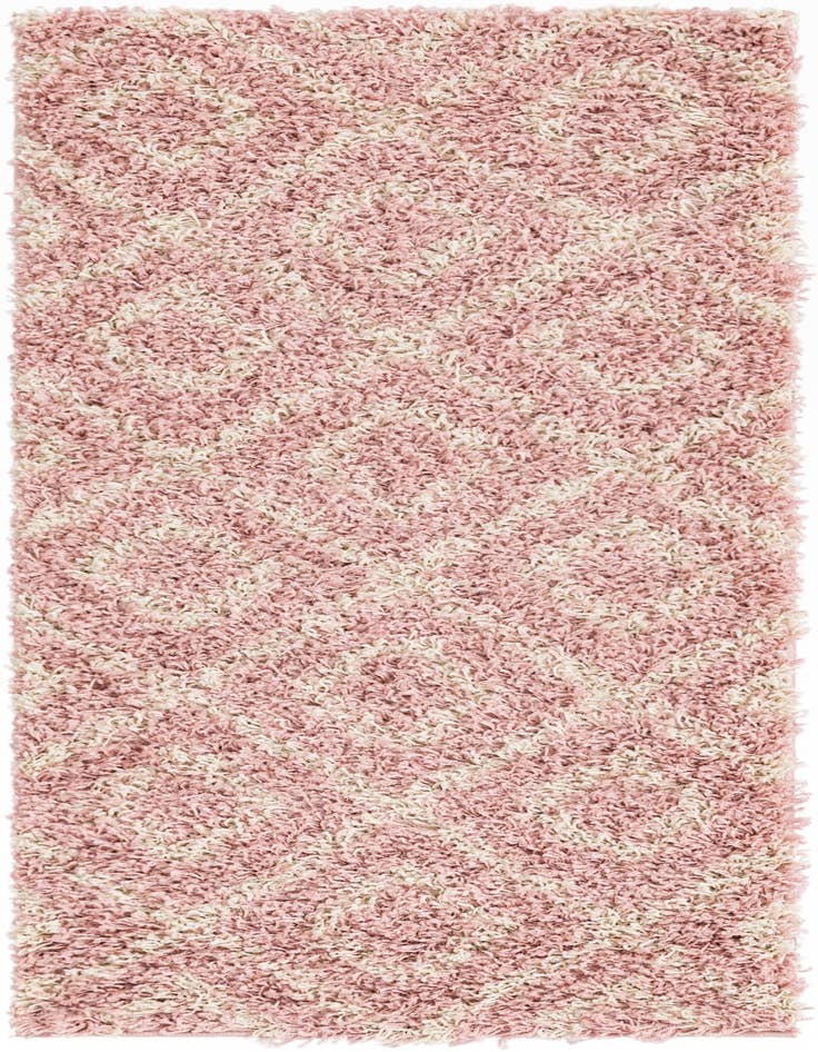 Detail image of 2' x 5' Lattice Shag Runner Rug