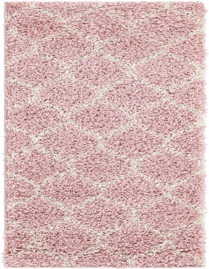 Detail image of 2' x 5' Lattice Shag Runner Rug