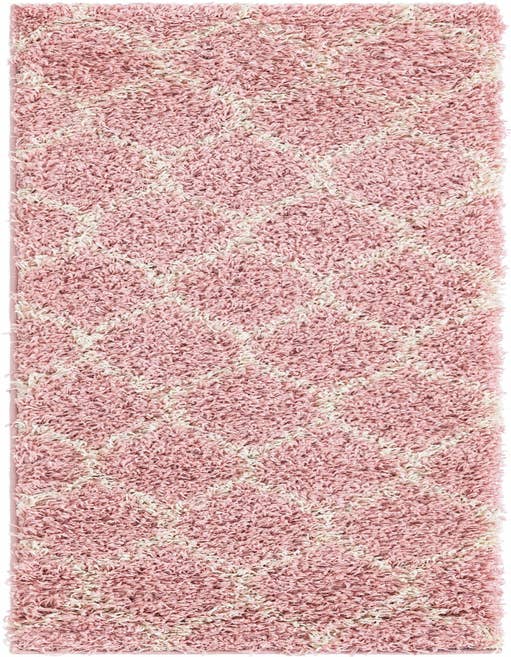 Detail image of 2' x 8' Lattice Shag Runner Rug