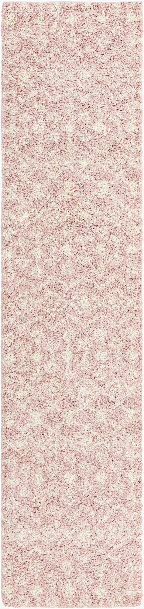 2' 7 x 12' Moroccan Trellis Shag Runner Rug