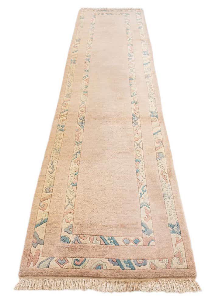 2' 5 x 10' 7 Hand Knotted Nepal Wool Runner Rug