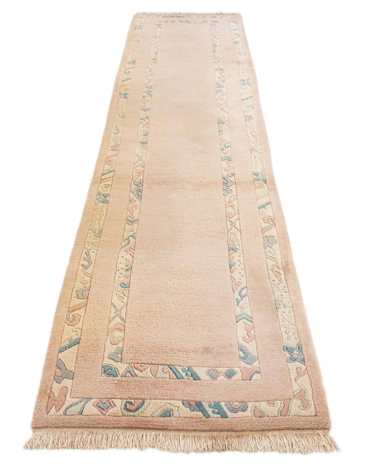 Detail image of 2' 5 x 10' 7 Hand Knotted Nepal Wool Runner Rug