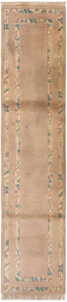2' 5 x 10' 7 Hand Knotted Nepal Wool Runner Rug