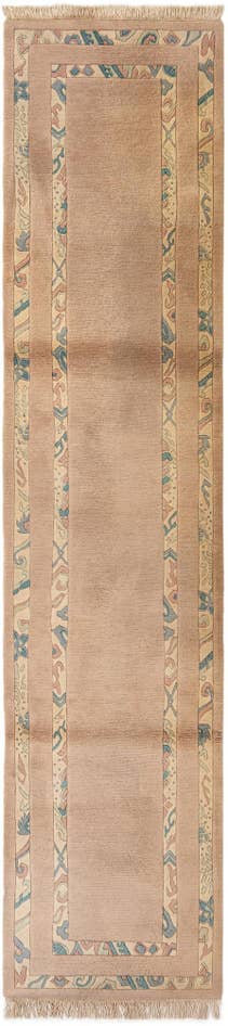 Detail image of 2' 5 x 10' 7 Hand Knotted Nepal Wool Runner Rug