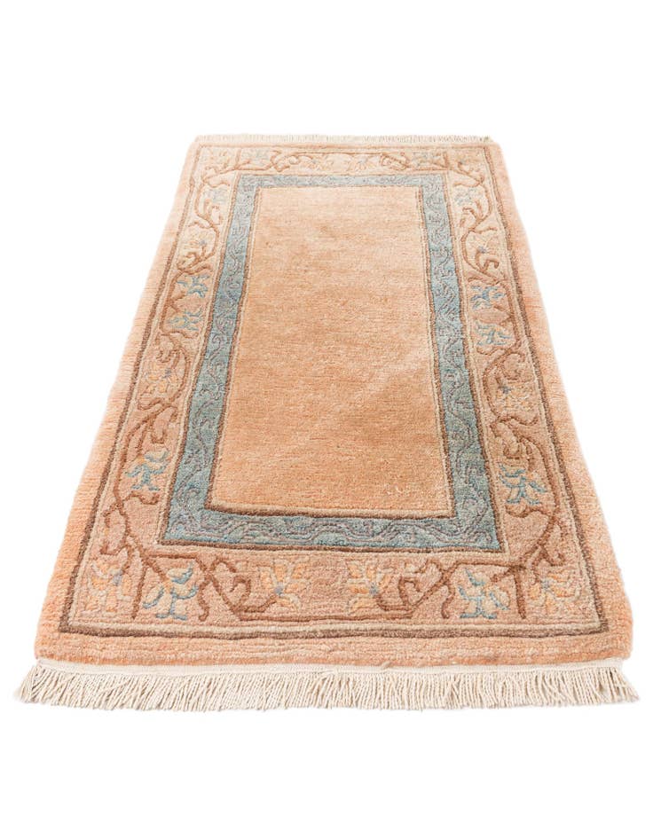 Detail image of 2' 5 x 4' 9 Hand Knotted Tibet Wool Runner Rug