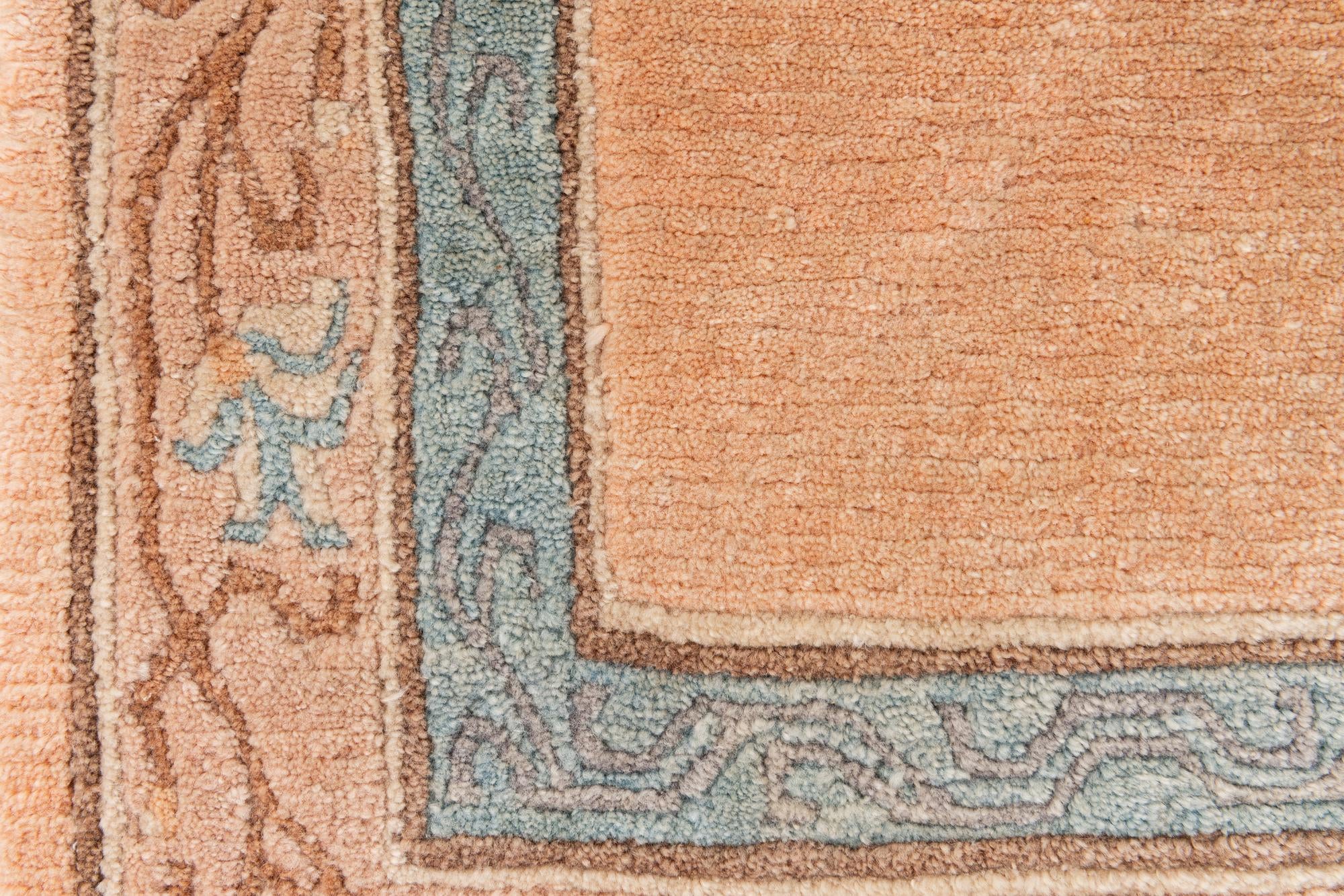 2' 5 x 4' 9 Hand Knotted Tibet Wool Runner Rug