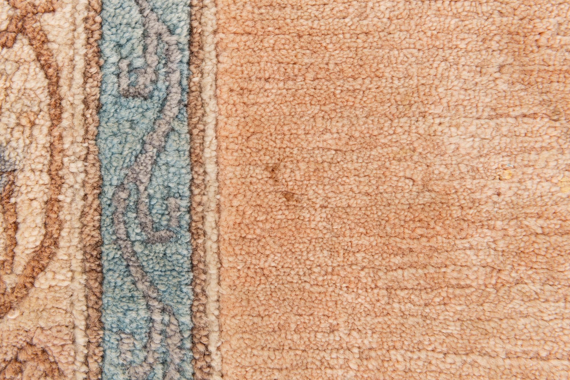 2' 5 x 4' 9 Hand Knotted Tibet Wool Runner Rug