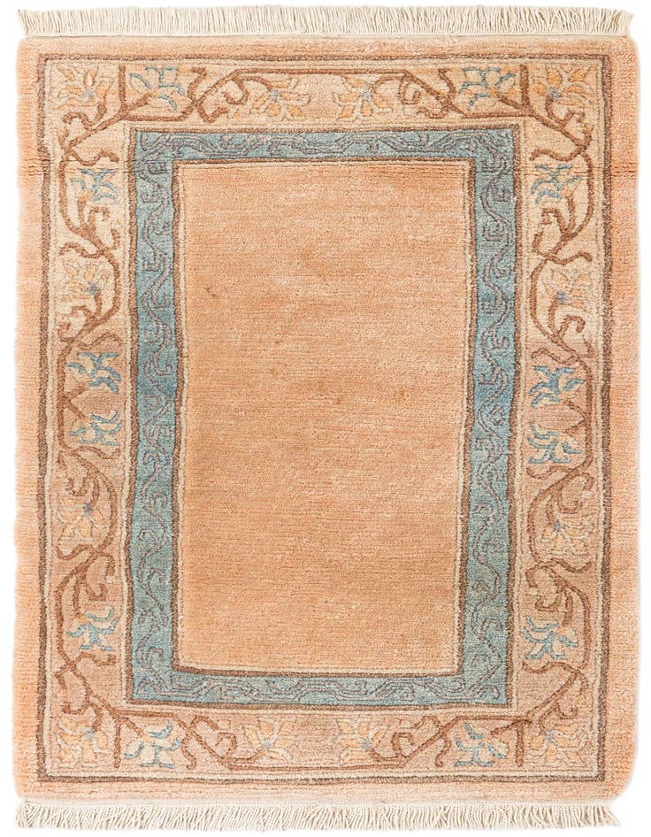 Detail image of 2' 5 x 4' 9 Hand Knotted Tibet Wool Runner Rug