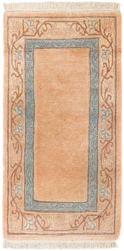 2' 5 x 4' 9 Hand Knotted Tibet Wool Runner Rug