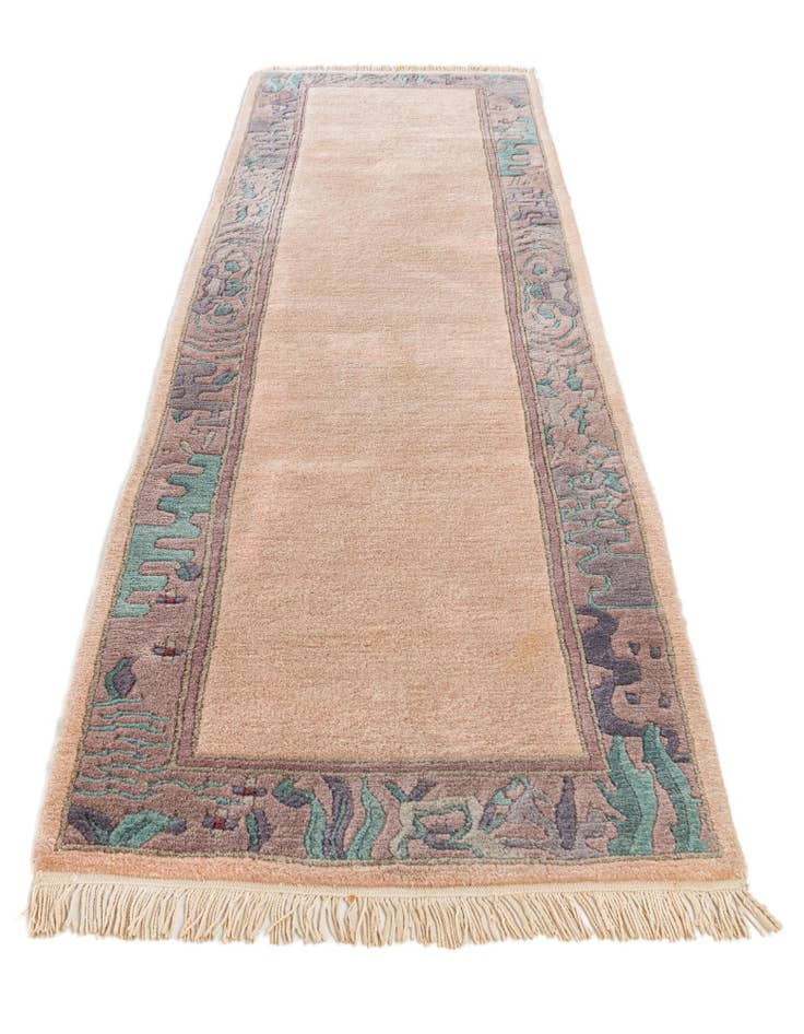 Detail image of 2' 10 x 9' 9  Hand Knotted Tibet Wool Runner Rug