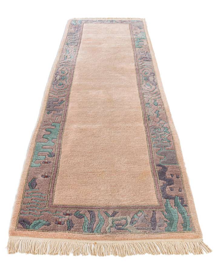 2' 10 x 9' 9 Hand Knotted Tibet Wool Runner Rug