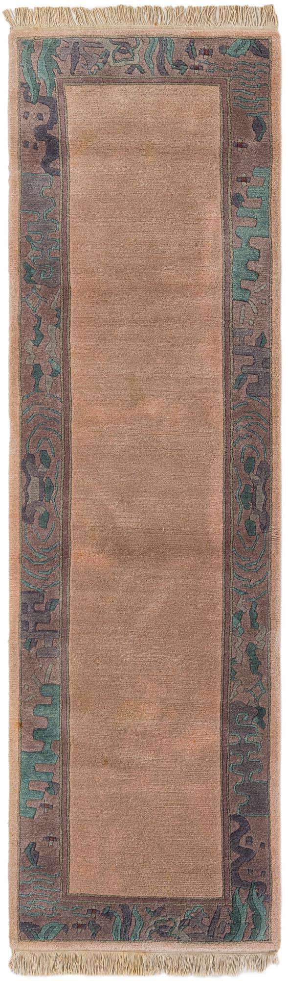 2' 10 x 9' 9 Hand Knotted Tibet Wool Runner Rug