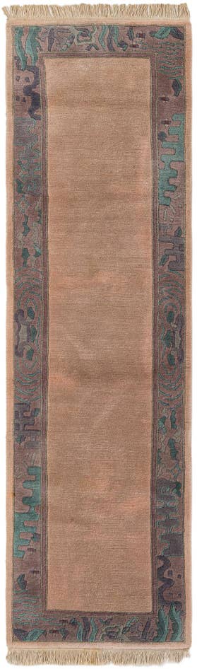 Detail image of 2' 10 x 9' 9 Hand Knotted Tibet Wool Runner Rug