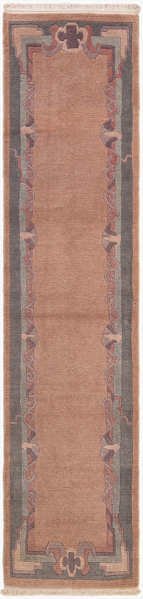 2' 8 x 11' 1  Hand Knotted Tibet Wool Runner Rug