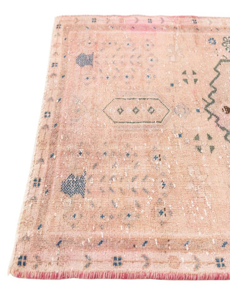 Detail image of 2' 9 x 7'  Hand Knotted Ultra Vintage Persian Wool Runner Rug