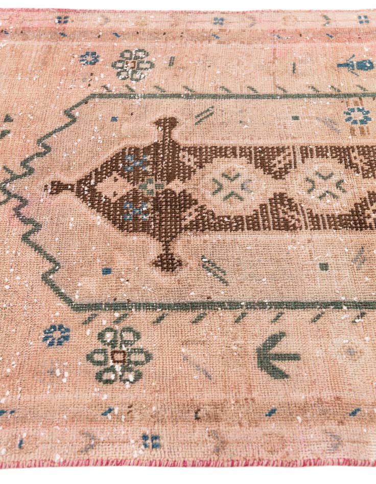 Detail image of 2' 9 x 7'  Hand Knotted Ultra Vintage Persian Wool Runner Rug