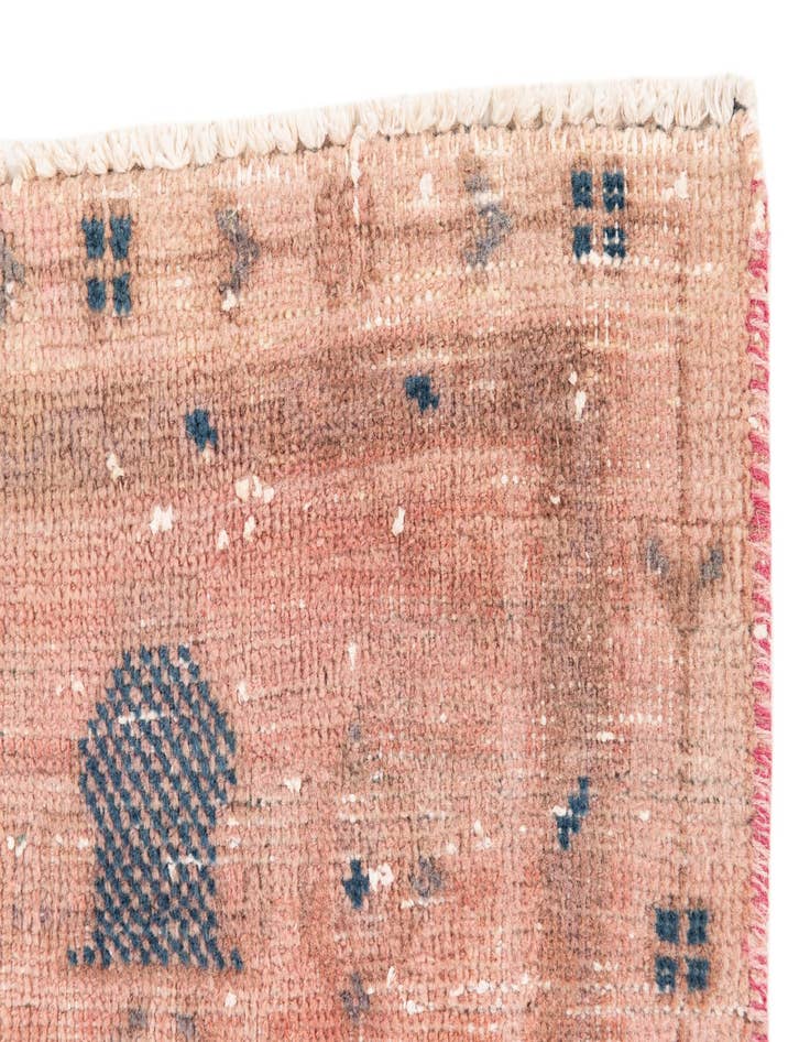 Detail image of 2' 9 x 7'  Hand Knotted Ultra Vintage Persian Wool Runner Rug