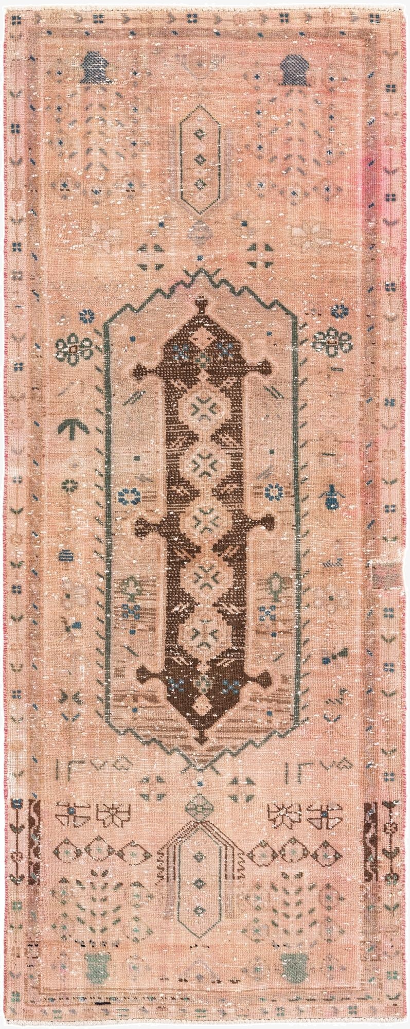 2' 9 x 7'  Hand Knotted Ultra Vintage Persian Wool Runner Rug
