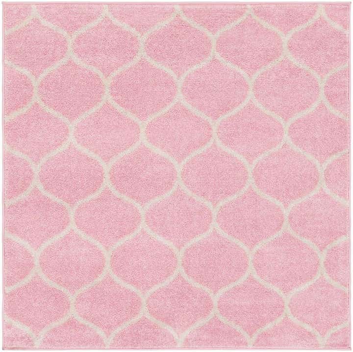 3' x 3' Lattice Frieze Square Rug
