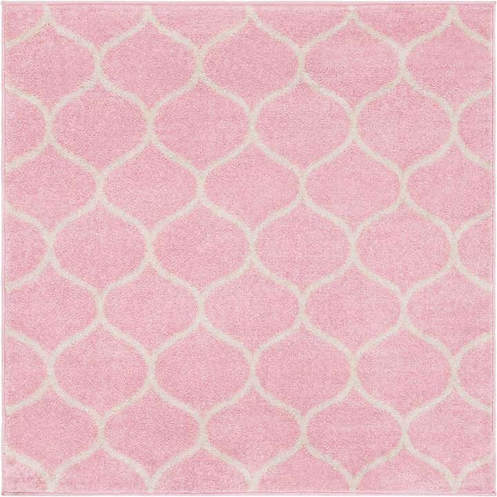 4' x 4' Lattice Frieze Square Rug