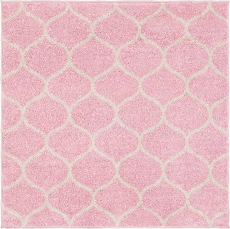 Detail image of 4' x 4' Lattice Frieze Square Rug