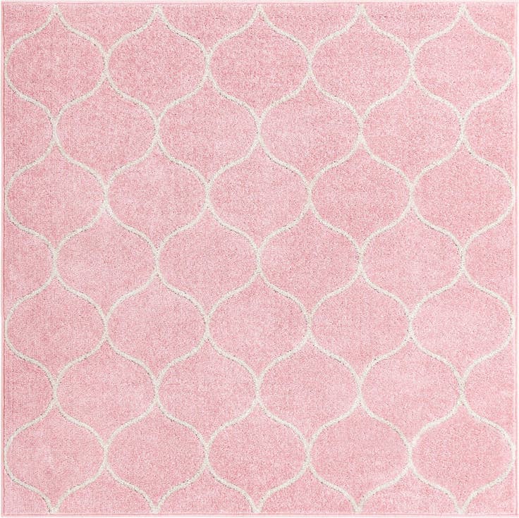 Detail image of 5' 3 x 5' 3 Lattice Frieze Square Rug