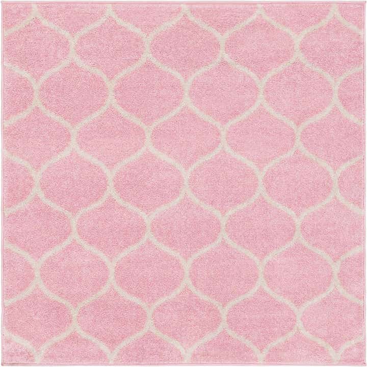 6' x 6' Lattice Frieze Square Rug
