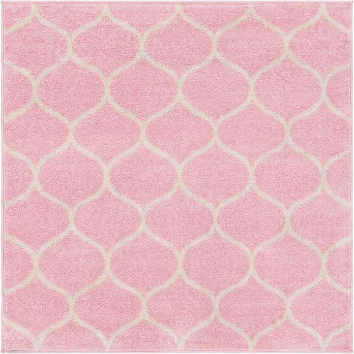 7' x 7' Lattice Frieze Square Rug