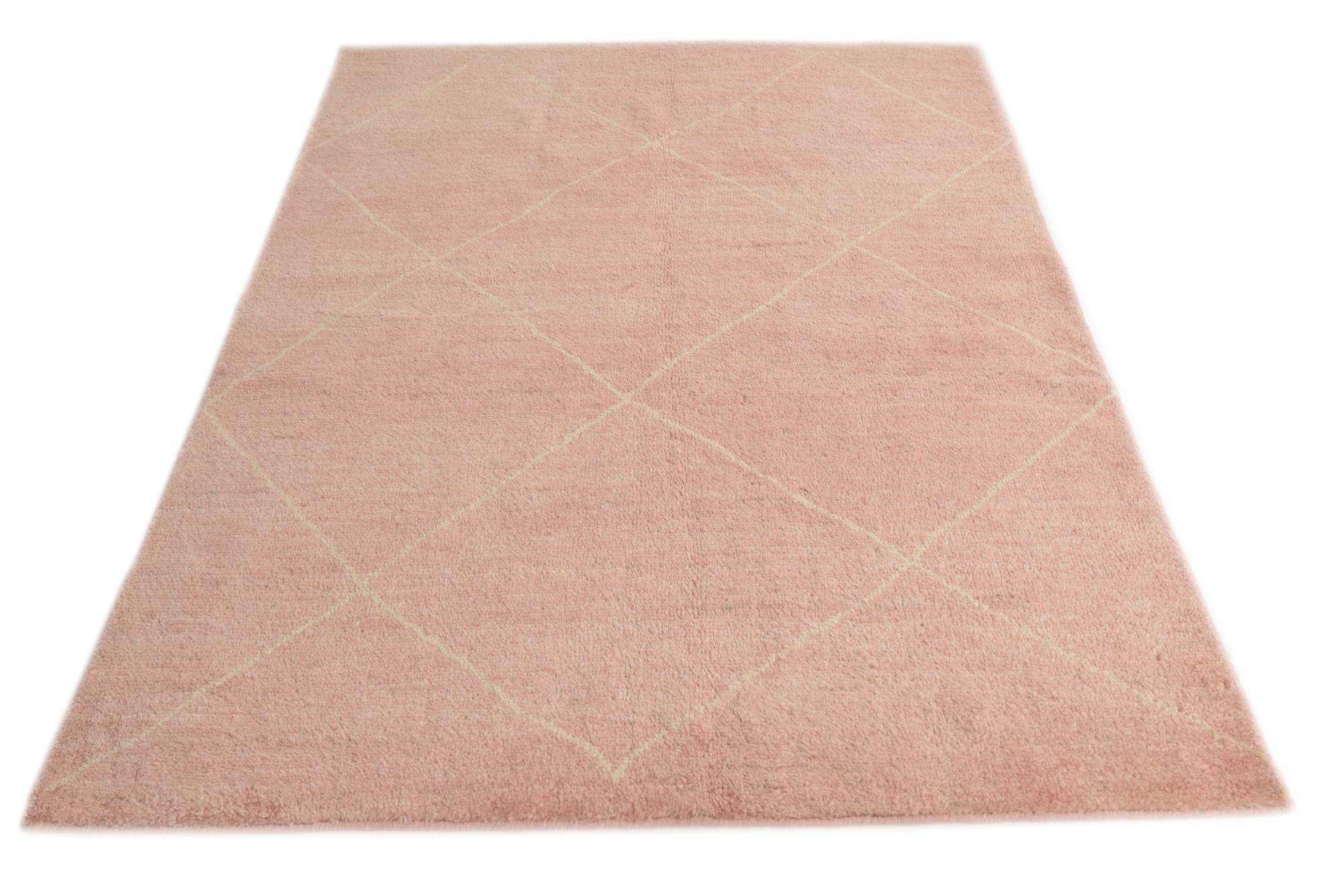 5' 6 x 6' 7 Hand Knotted Moroccan Wool Square Rug