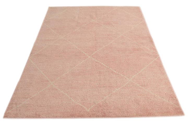 Detail image of 5' 6 x 6' 7 Hand Knotted Moroccan Wool Square Rug