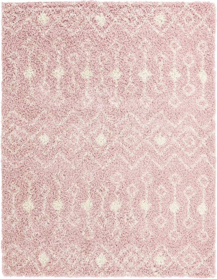 Detail image of 7' 10 x 7' 10 Moroccan Trellis Shag Square Rug
