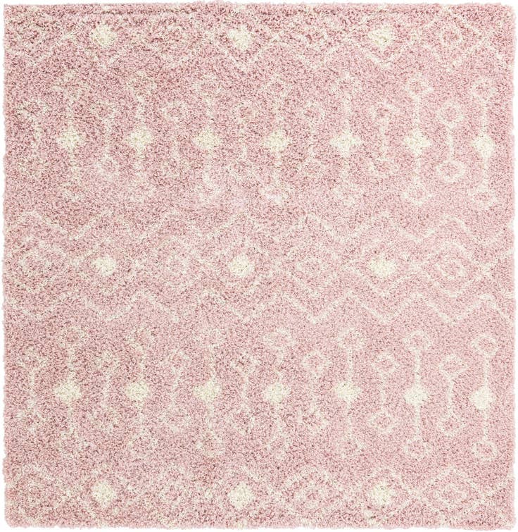 Detail image of 7' 10 x 7' 10 Moroccan Trellis Shag Square Rug
