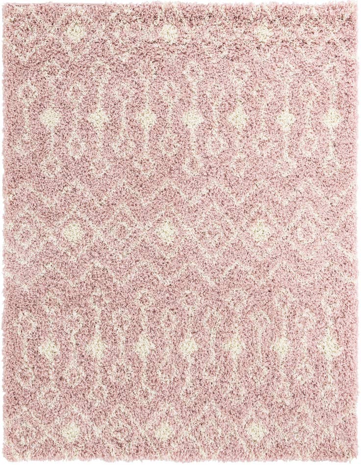 Detail image of 6' x 6' Moroccan Trellis Shag Square Rug