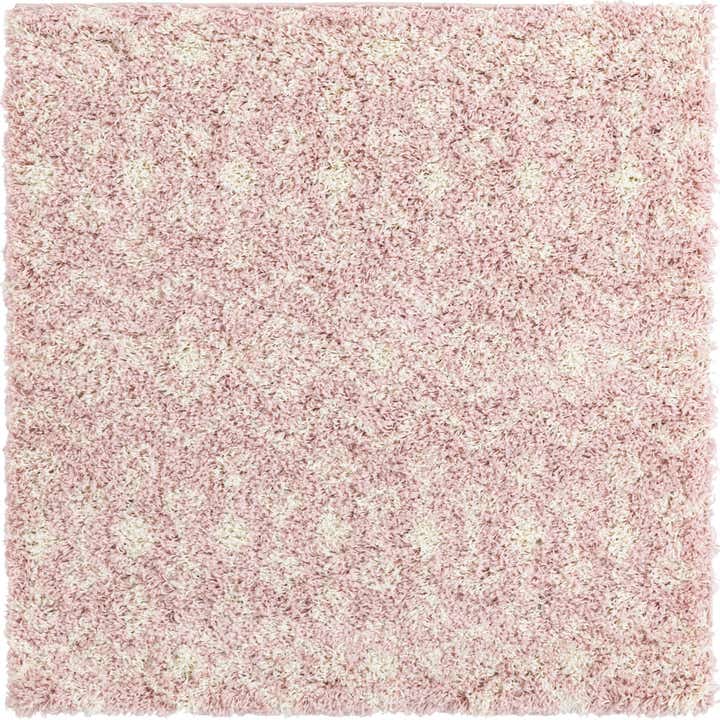 4' x 4' Moroccan Trellis Shag Square Rug