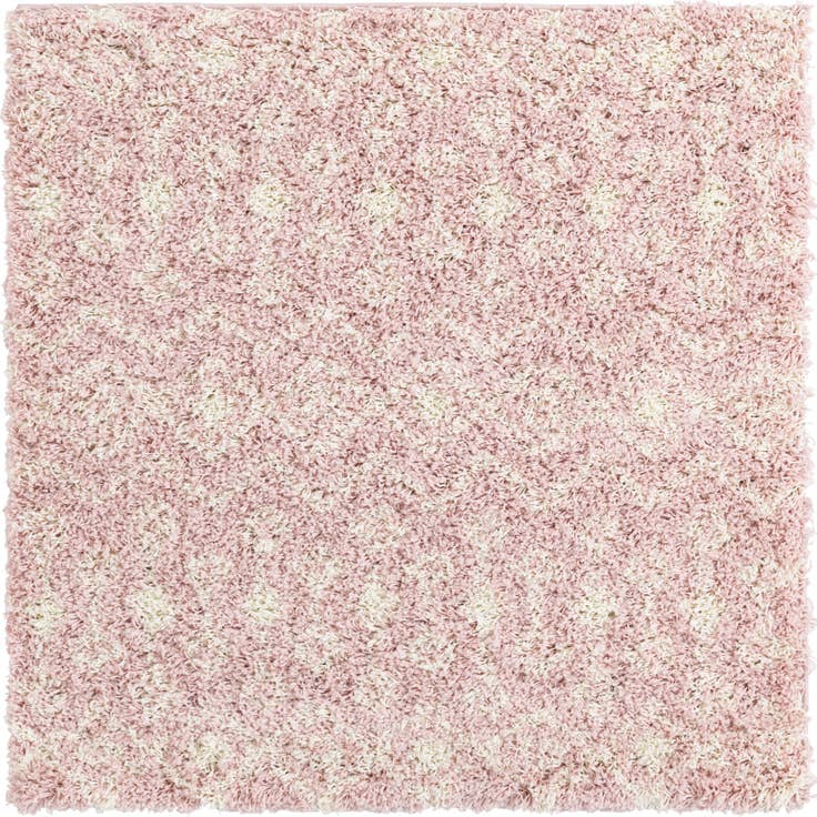 Detail image of 4' x 4' Moroccan Trellis Shag Square Rug