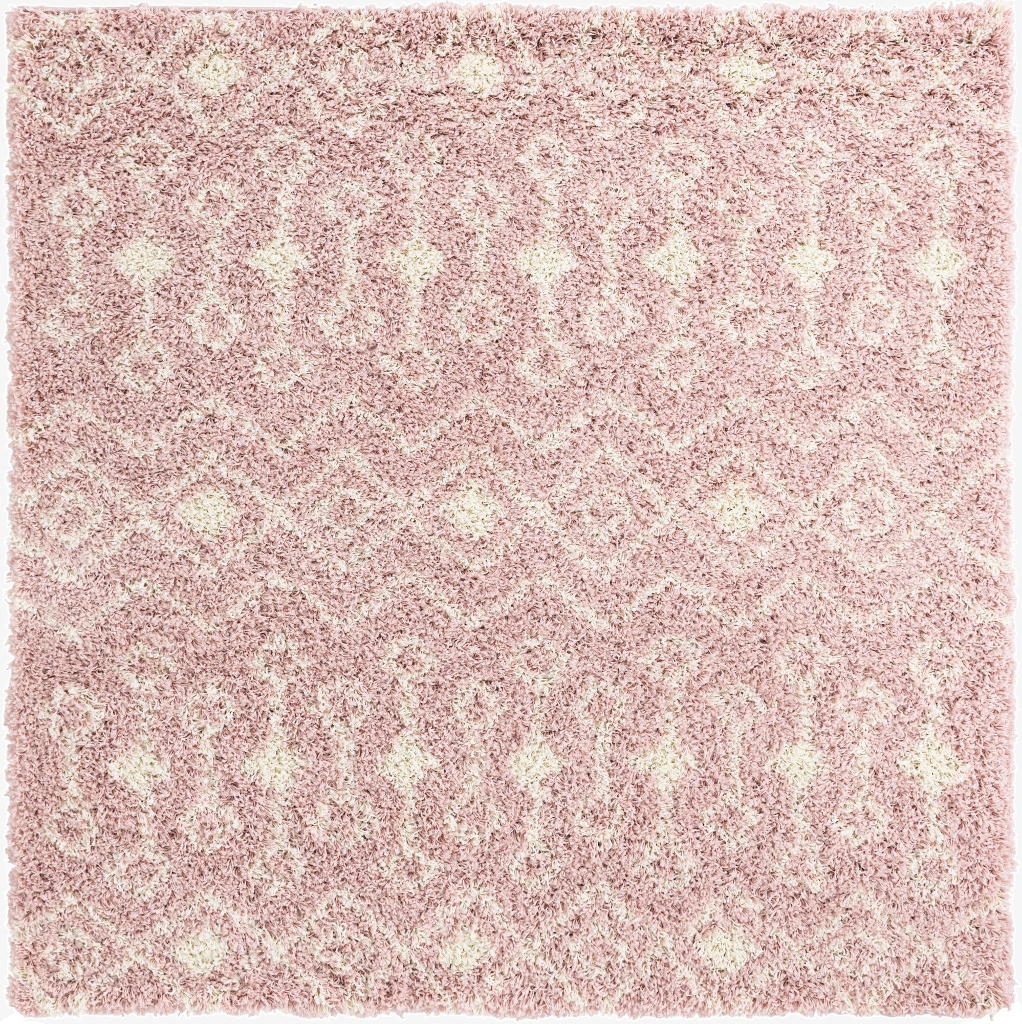 Primary image 185cm x 185cm Moroccan Trellis Shag Square Rug