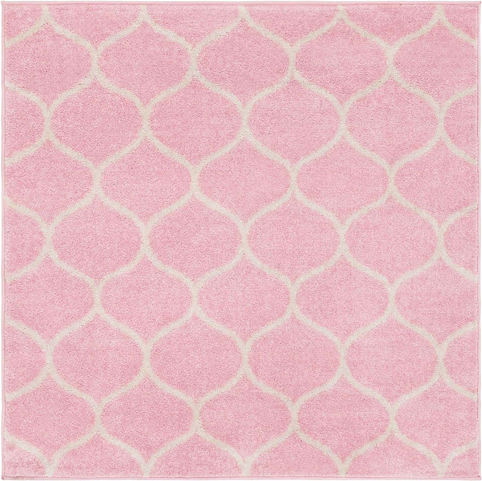 4' x 4' Trellis Frieze Square Rug
