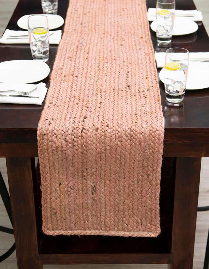 1' 2 x 8' Handmade Braided Jute Table Runner Rug