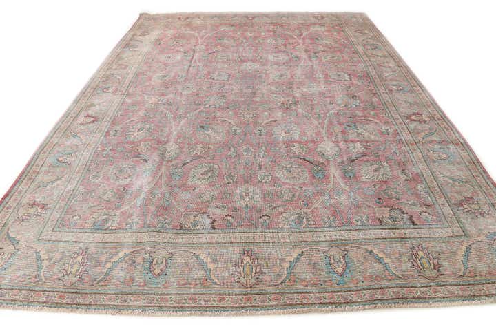 9' 6 x 13' Hand Knotted Ultra Vintage Persian Wool Rug
