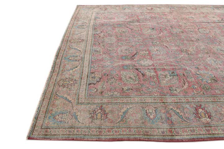 9' 6 x 13' Hand Knotted Ultra Vintage Persian Wool Rug