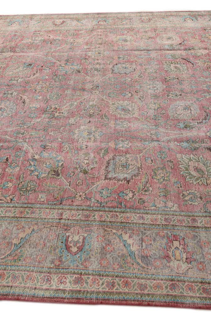 9' 6 x 13' Hand Knotted Ultra Vintage Persian Wool Rug
