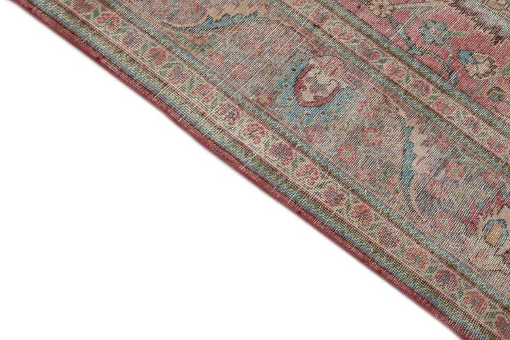Detail image of 9' 6 x 13' Hand Knotted Ultra Vintage Persian Wool Rug