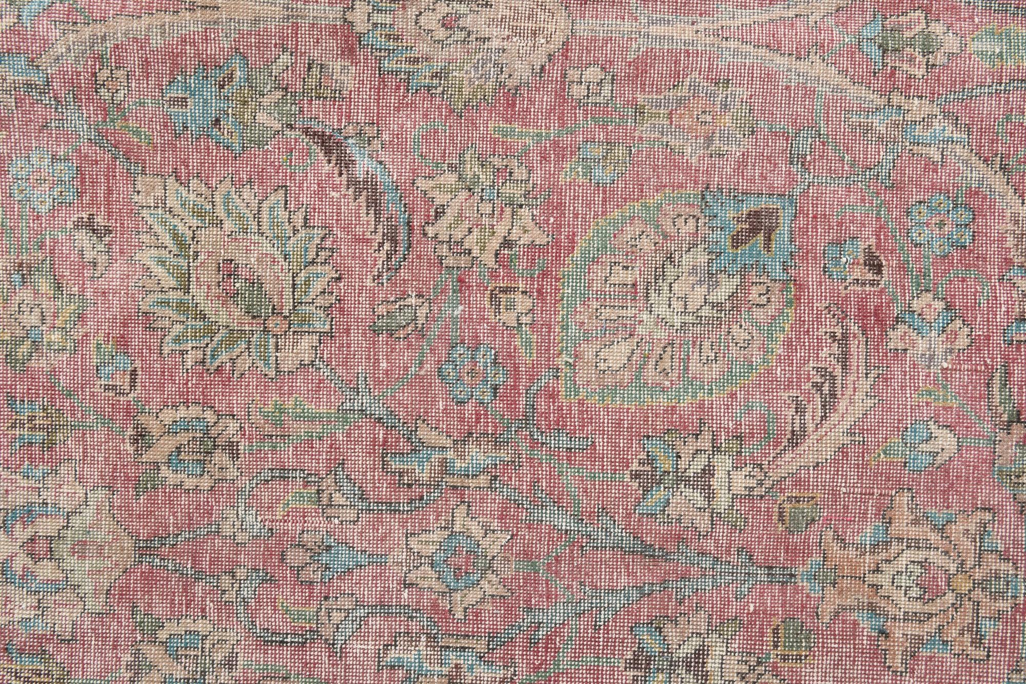 9' 6 x 13' Hand Knotted Ultra Vintage Persian Wool Rug