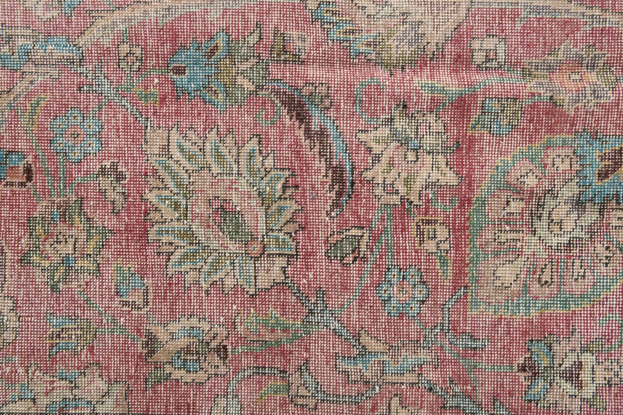 9' 6 x 13' Hand Knotted Ultra Vintage Persian Wool Rug